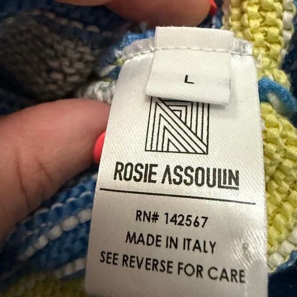 ROSIE ASSOULIN Striped Knit Cotton Jumper - size Large - Pristine Condition - Picture 10 of 16